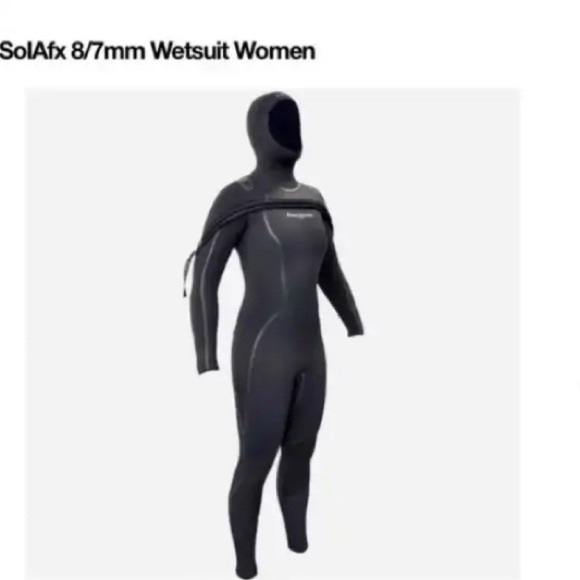 Aqualung Wetsuit / Divesuit 8/7mm Solaflex Women's Hooded Semi-Dry Suit - Picture 1 of 10
